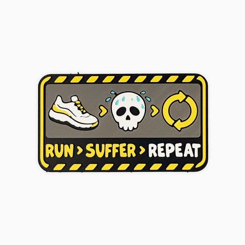 Parche con velcro RUN, SUFFER, REPEAT HYROX