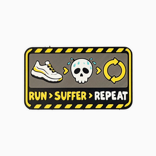 Parche con velcro RUN, SUFFER, REPEAT HYROX