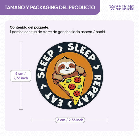 Parche con velcro EAT SLEEP SLEEP REPEAT