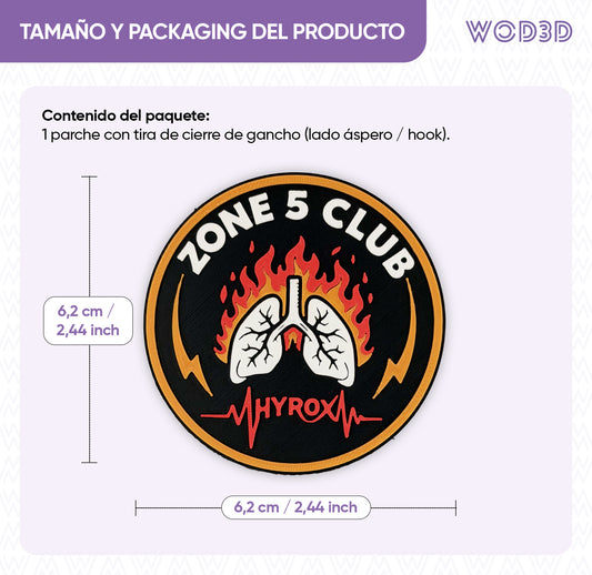 Parche con velcro ZONE 5 CLUB HYROX