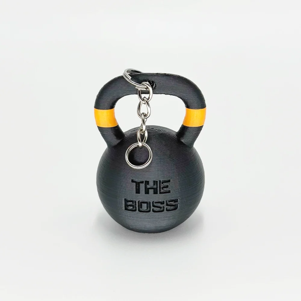 Llavero Kettelbell Dúo Personalizada, color, nombre y frase WOD3D