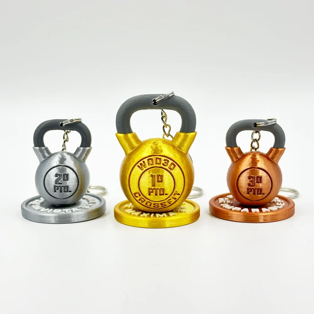 Llavero Personalizado CrossFit Kettelbell Trofeo WOD3D