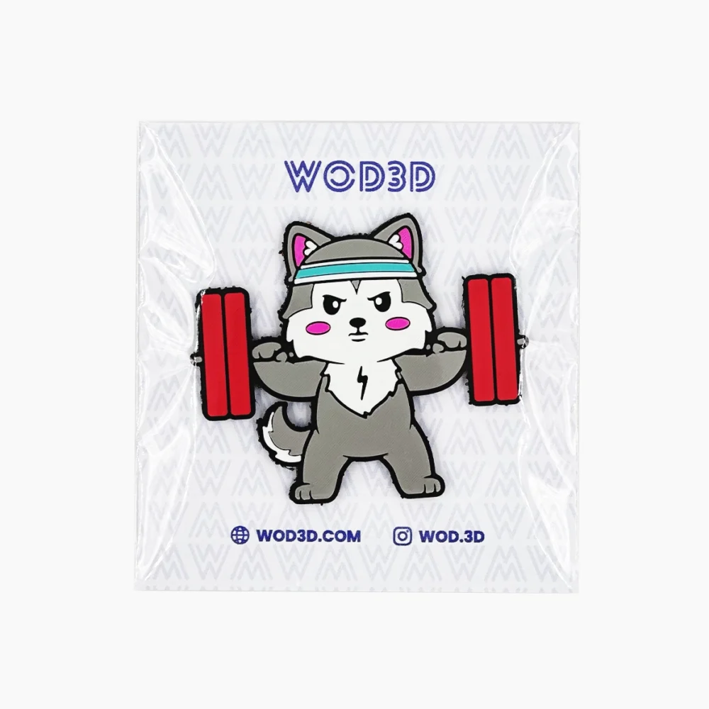 Parche Velcro Mochila Crossfit HUSKY POWERLIFTER WOD3D