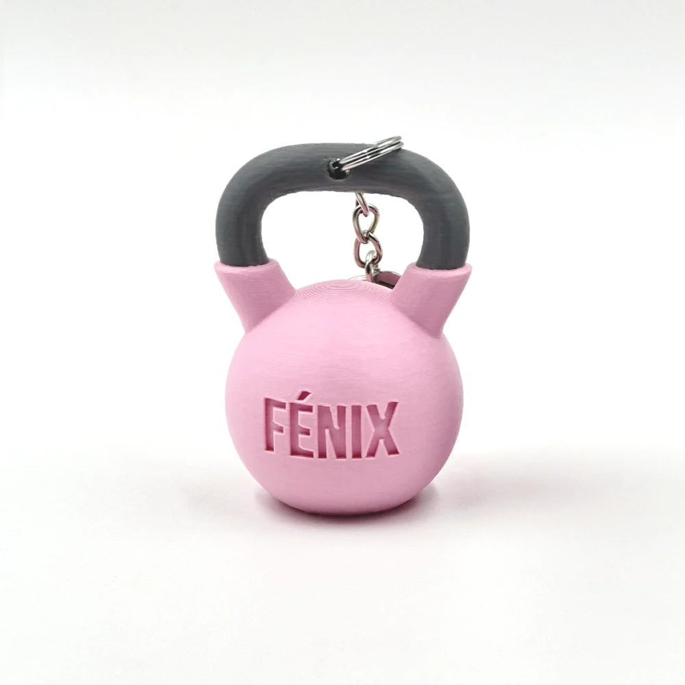 Llavero Kettelbell personalizado, con tu nombre y color preferido WOD3D