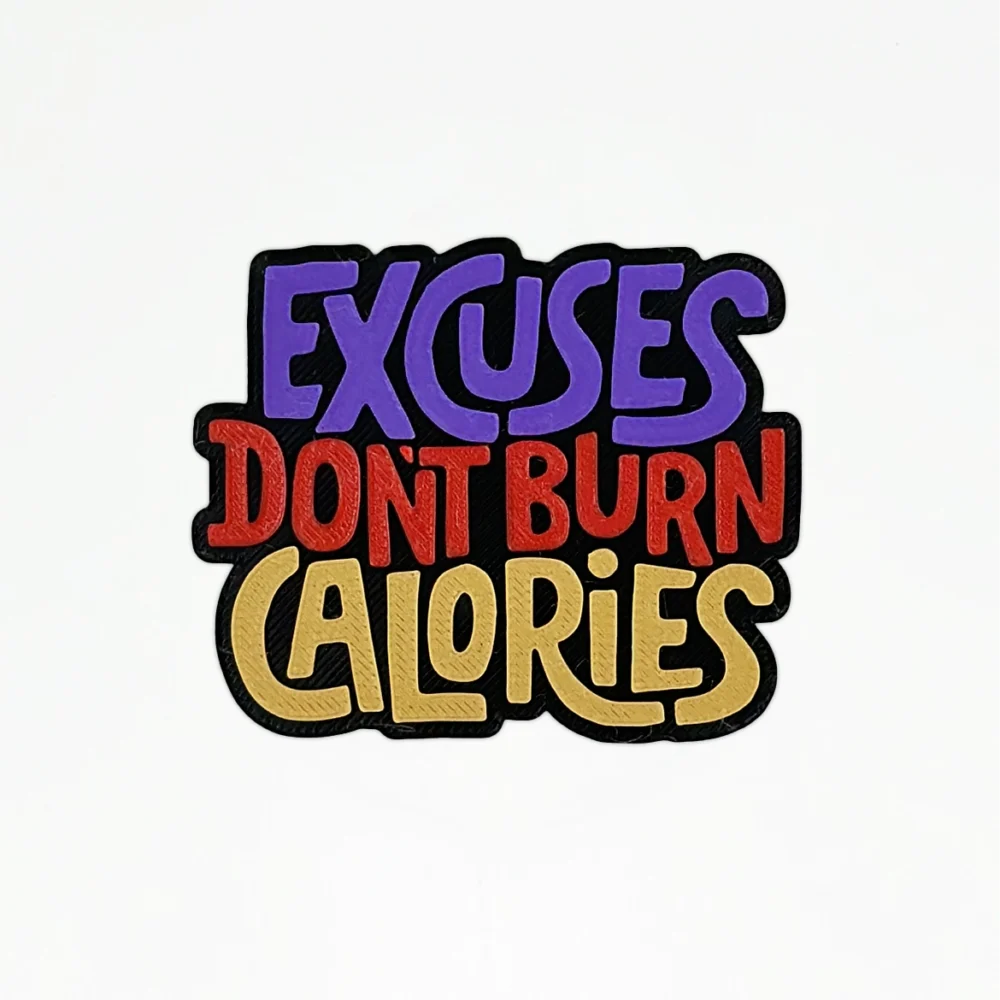 Parche velcro mochila CrossFit EXCUSES DON'T BURN CALORIES WOD3D