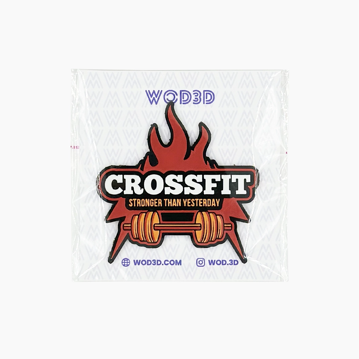 Parche de velcro CROSSFIT STRONGER THAN YESTERDAY WOD3D