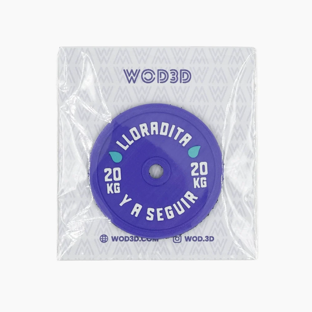 Parche con velcro LLORATIDA Y A SEGUIR 20KG MORADO WOD3D